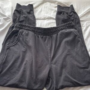 Classic Black Elastic Waist Joggers